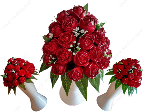 Qırmızı Dekorativ Daşgüllər - Image 1